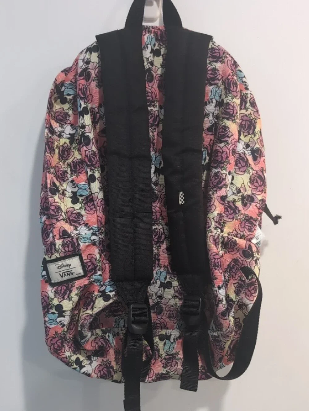 Vans x Disney Off The Wall Minnie Mouse Pink Floral Pattern Backpack